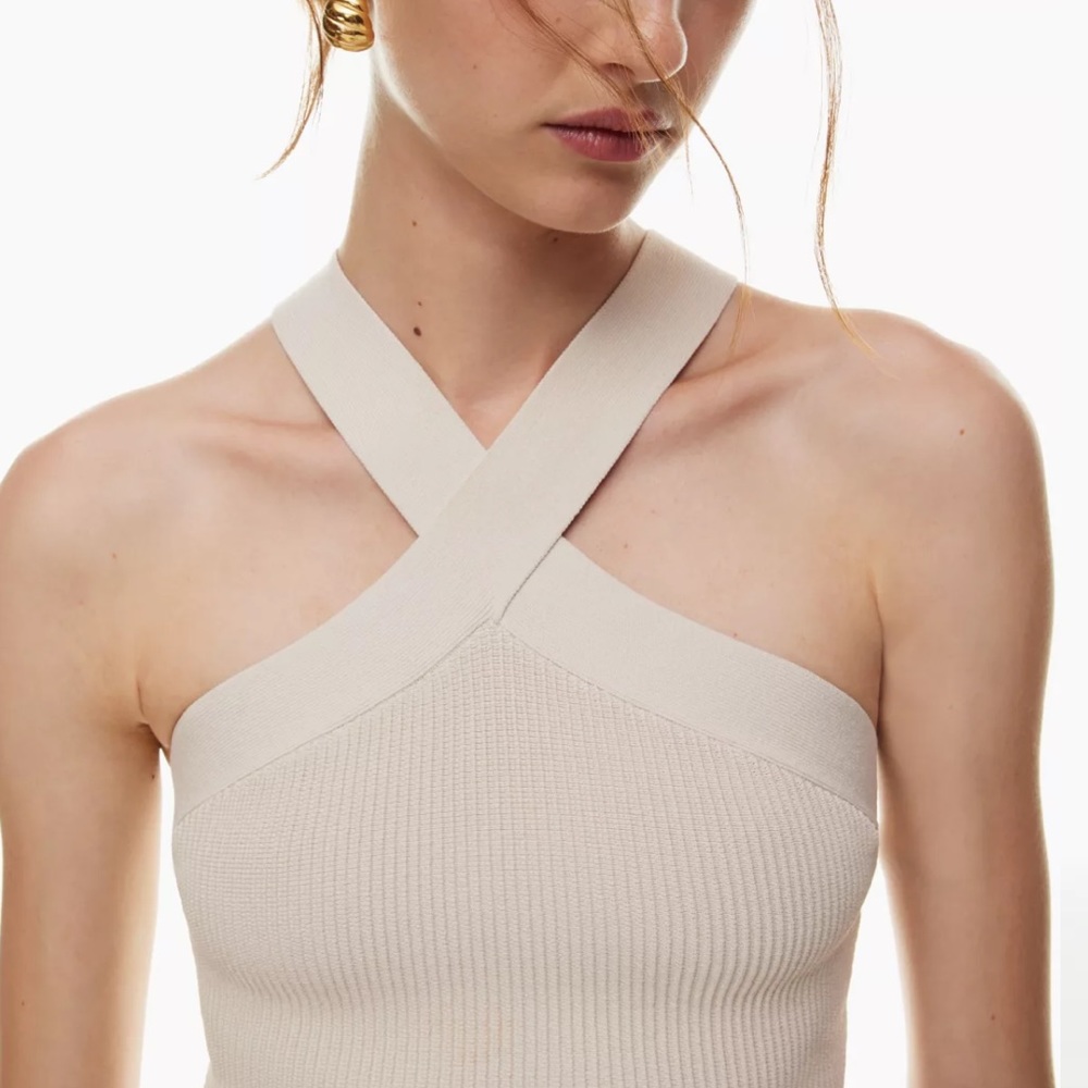 Babaton Sculpt Knit Criss Cross Cropped Tank